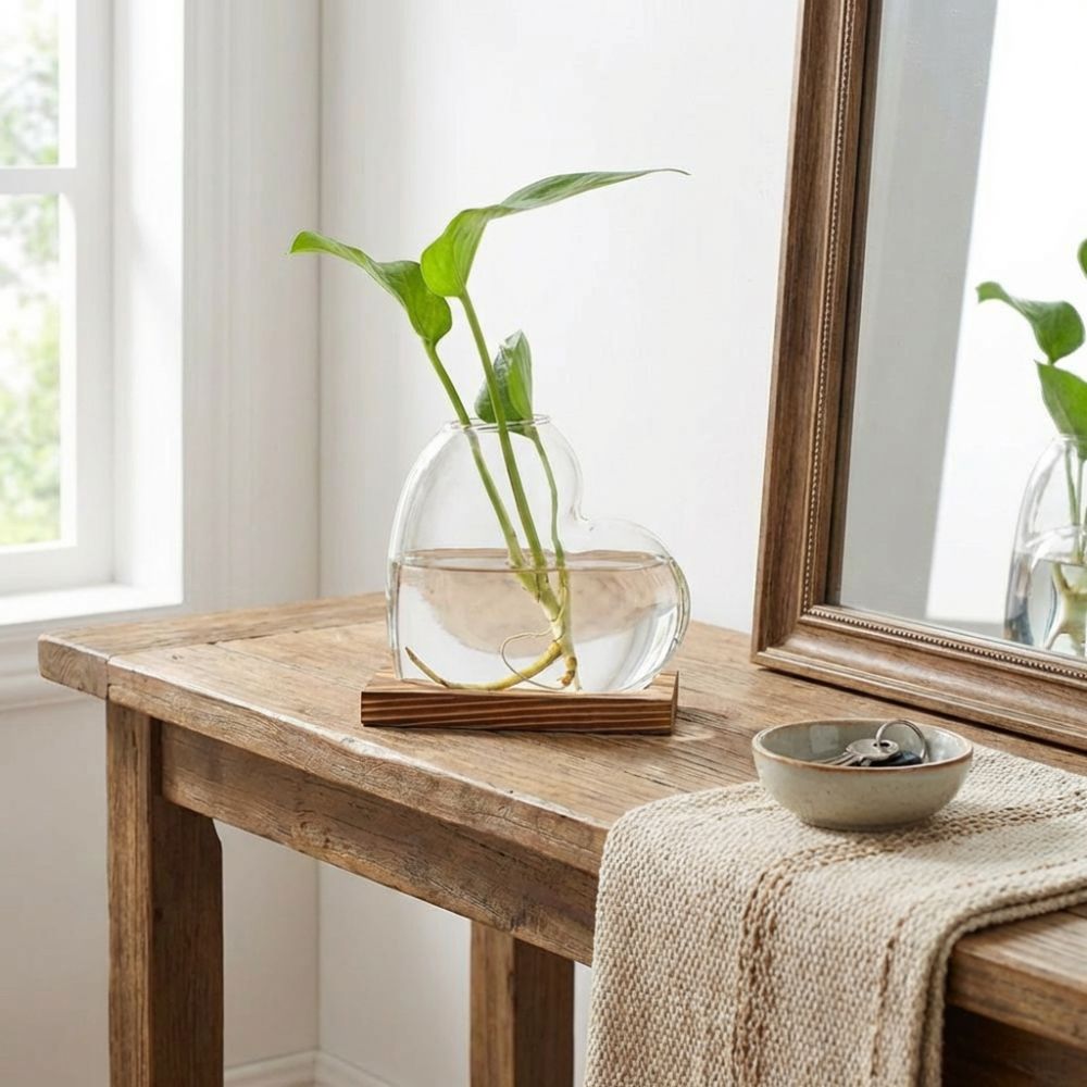 Propagation Station Vase - Jarrón de Vidrio Transparente para Cultivo
